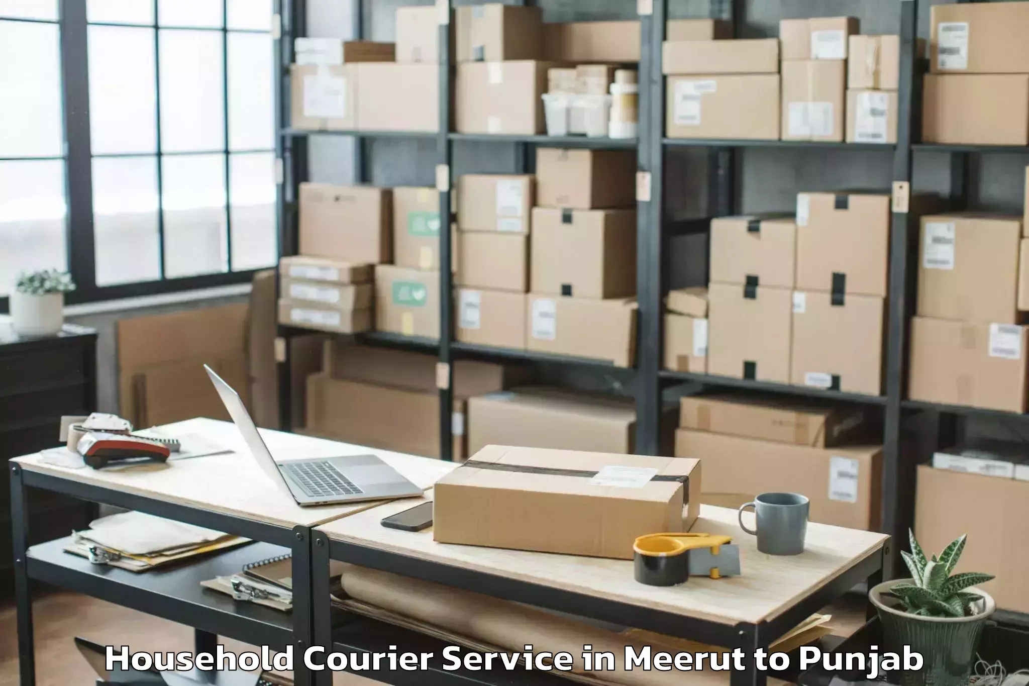 Affordable Meerut to Ajnala Household Courier